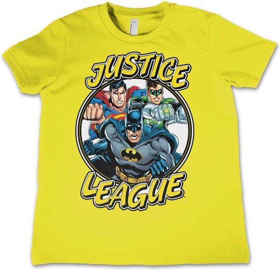 DC Comics Justice League Kinder Tshirt -XL- Team Geel