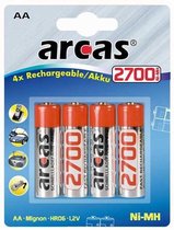 Batterij Arcas AA Mignon 2700mAH (4 stuks)