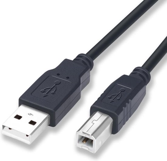 Printerkabel - Printer kabel usb - USB 2.0 - 3 Meter - Zwart