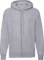 Fruit Of The Loom Heren Lichtgewicht Full Zip Jacket / Hoodie (Heather Grijs)