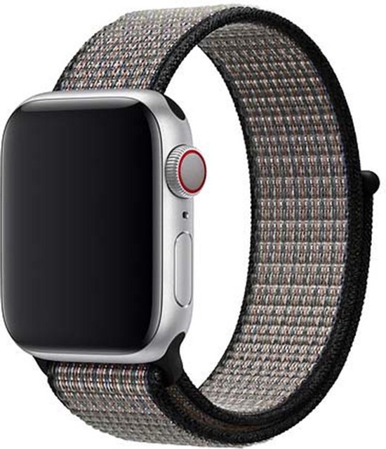 Apple Nike Sport Loop Band voor de Apple Watch Series 1-7 / SE - 38/40/41  mm - Zwart Multi | bol.com