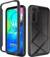 Voor Motorola Moto G8 Power (EU-versie) Starry Sky Solid Color-serie Schokbestendige pc + TPU-beschermhoes (zwart)