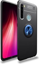 Voor Xiaomi Redmi Note 8T Lenuo schokbestendige TPU-beschermhoes met onzichtbare houder (zwartblauw)