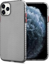 Voor iPhone 12 Pro Max honingraat schokbestendig TPU-hoesje (zwart)