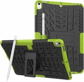 Bandentextuur TPU + PC schokbestendige hoes voor iPad Air 2019 / Pro 10,5 inch, met houder en pennensleuf (groen)