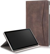 Voor Samsung Galaxy Tab A 10.1 (2019) T510 / T515 Elektrisch geperst horizontaal Flip lederen tas met kaartsleuf (koffie)