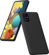 Ceezs Samsung A51 hoesje siliconen case zwart