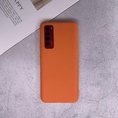 Voor Huawei Nova 7 schokbestendig Frosted TPU beschermhoes (oranje)