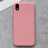 Voor Huawei Honor Play 3e schokbestendig Frosted TPU beschermhoes (roze)