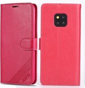 Voor Huawei Mate 20 Pro AZNS Schapenvacht Textuur Horizontale Flip Leren Case met Houder & Kaartsleuven & Portemonnee (Rood)