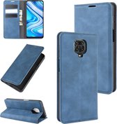 Voor Xiaomi Redmi Note 9 Pro / Note 9S / Note 9 Pro Max Retro-skin Business Magnetic Suction Leather Case met houder & kaartsleuven & portemonnee (donkerblauw)