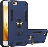 Voor vivo Y53 2 in 1 Armor Series PC + TPU beschermhoes met ringhouder (koningsblauw)