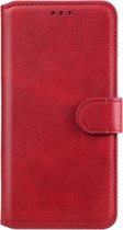 Voor Geschikt voor Xiaomi Redmi Note 9 klassieke kalfsstructuur PU + TPU horizontale flip lederen tas, met houder & kaartsleuven en portemonnee (rood)