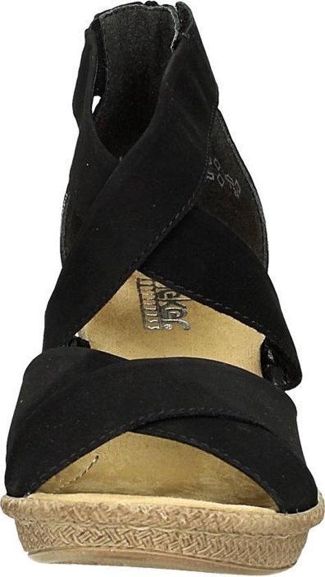 Rieker Dames sandalen Sandalen Hak - zwart - Maat 36 - Rieker