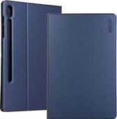 ENKAY Horizontale Flip PU lederen tas met houder voor Galaxy Tab S6 10.5 T860 / T865 (donkerblauw)