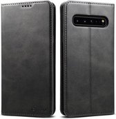 Suteni Calf Texture Horizontale Flip Leren Case met Houder & Kaartsleuven & Portemonnee voor Galaxy S10 5G (Zwart)