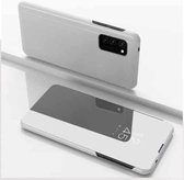 Voor Huawei V30 / V30 Pro vergulde spiegel horizontale flip lederen tas met houder (zilver)