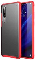 Voor Huawei P30 Vierhoekige schokbestendige TPU + pc-beschermhoes (rood)