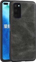 Voor Huawei Honor V30 Pro Crazy Horse Getextureerd Kalfsleer PU + PC + TPU Case (Donkergroen)