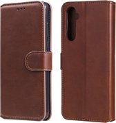 Voor OPPO Realme 6 klassieke kalfsleer PU + TPU horizontale flip lederen tas, met houder en kaartsleuven en portemonnee (bruin)