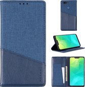 Voor OPPO Realme 2 MUXMA MX109 horizontale flip lederen tas met houder en kaartsleuf en portemonnee (blauw)