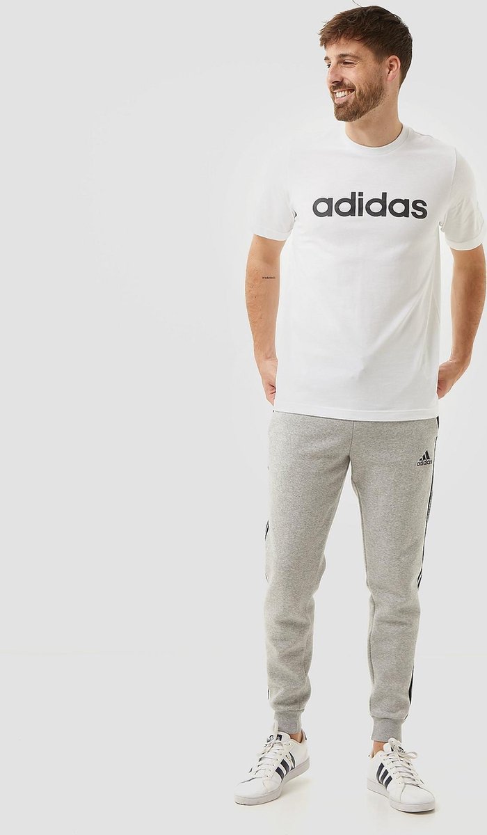 Adidas Essentials 3-Stripes Fleece Joggingbroek Grijs Heren - Maat L |  bol.com