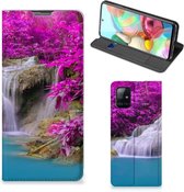 Telefoonhoesje Geschikt voor Samsung Galaxy A71 Wallet Bookcase Waterval