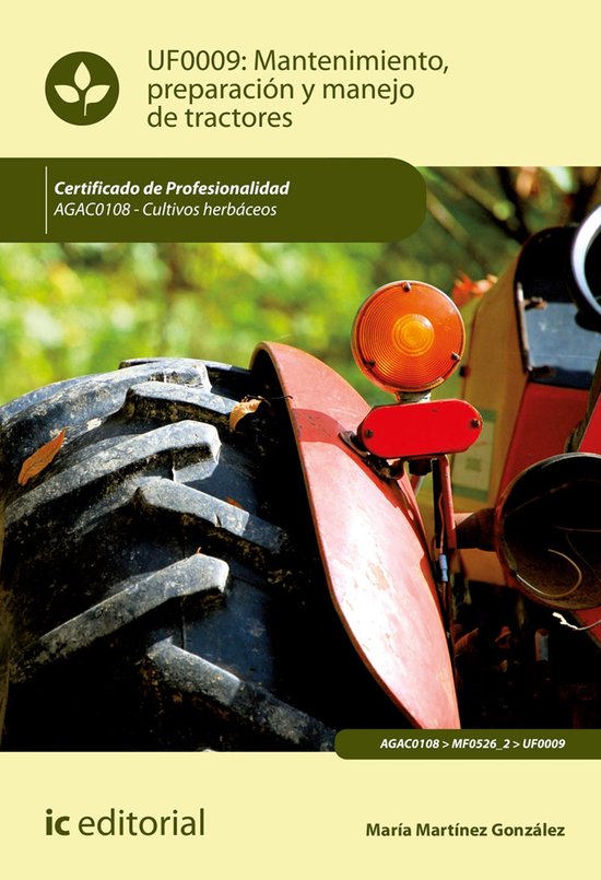 Mantenimiento, preparación y manejo de tractores. AGAC0108 - cover