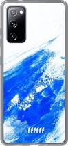 6F hoesje - geschikt voor Samsung Galaxy S20 FE - Transparant TPU Case - Blue Brush Stroke #ffffff