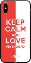 6F hoesje - geschikt voor iPhone Xs -  TPU Case - Feyenoord - Keep calm #ffffff