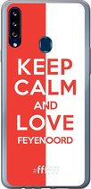 6F hoesje - geschikt voor Samsung Galaxy A20s -  Transparant TPU Case - Feyenoord - Keep calm #ffffff