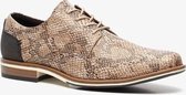 Emilio Salvatini heren veterschoenen snake - Beige - Maat 43