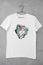 Jolyne Cujoh with Stand T-Shirt Wit - Anime Merchandise - Kawaii culture - Jojo's Bizarre Adventure - Unisex Maat L