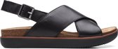 Clarks - Dames schoenen - Elayne Cross - D - black leather - maat 7