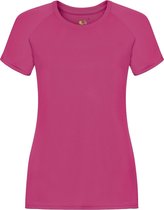 Fruit Of The Loom Dames / Vrouwen Prestatie Sportkleding T-Shirt (Fuchsia)