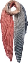 Juleeze Sjaal Dames Print 87*180 cm Rood Polyester Shawl Dames Sjaal