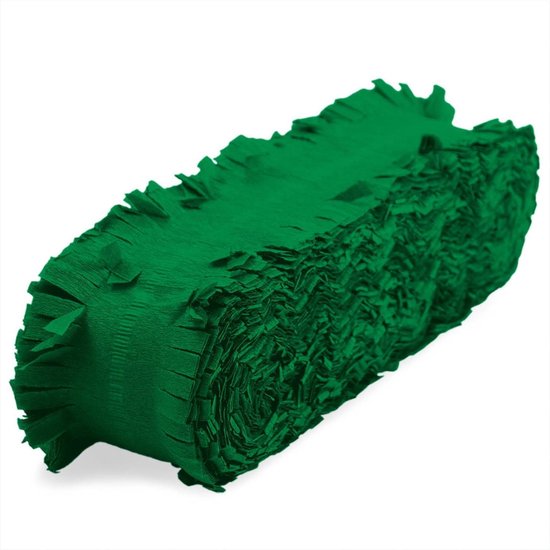 Feest/verjaardag versiering slingers groen 24 meter crepe papier - Feestartikelen |