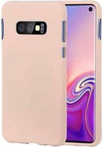 GOOSPERY SOFT FEELING Vloeibare TPU Drop-proof Soft Case voor Galaxy S10e (abrikoos)