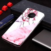 Zachte TPU-hoes met marmerpatroon voor Motorola Moto G6 (2018) (Plum Blossom)