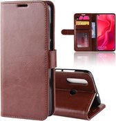 R64 Texture Horizontale Flip Leren Case voor Huawei nova 4, met houder & kaartsleuven & portemonnee (bruin)