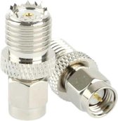 Coaxiale SMA Male naar Mini UHF Female Adapter