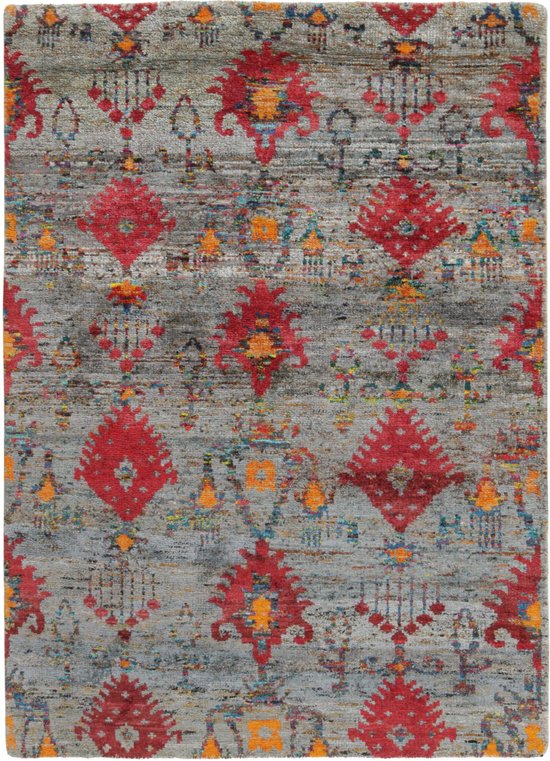 MOMO Rugs - Sari Silk 180423 Rug - 170x240 cm - Rectangulaire - Tapis à poils ras, Oriental, Vintage - Moderne, Oriental - Multicolore