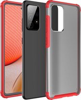 Samsung Galaxy A72 Hoesje - Mobigear - Shockproof Serie - Hard Kunststof Backcover - Rood - Hoesje Geschikt Voor Samsung Galaxy A72