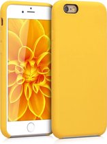 kwmobile telefoonhoesje voor Apple iPhone 6 / 6S - Hoesje met siliconen coating - Smartphone case in honinggeel