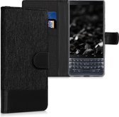 kwmobile telefoonhoesje voor Blackberry KEYtwo LE (Key2 LE) - Hoesje met pasjeshouder in antraciet / zwart - Case met portemonnee