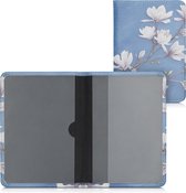 kwmobile hoes voor kentekenbewijs en rijbewijs - Omslag met pasjeshouder in taupe / wit / blauwgrijs - Imitatieleer - Magnolia design