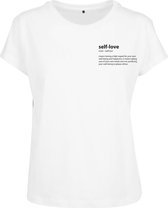 Urban Classics Dames Tshirt -S- Self Love Box Wit