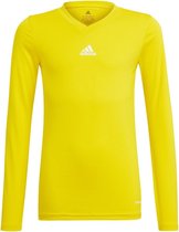 adidas - Team Base Tee Youth - Geel Ondershirt - 128 - Geel