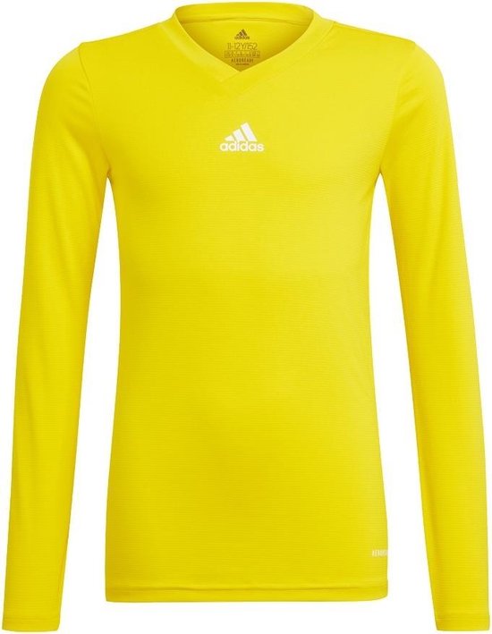 adidas - Team Base Tee Youth - Geel Ondershirt - 128 - Geel