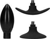 Interchangeable Butt Plug Set - Rounded Medium - Black